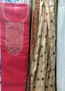 Chanderi Embroidery Salwar Suit