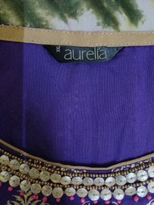 Aurelia Purple Printed Kurta