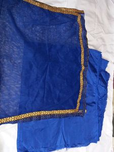 Sale 📢Blue Anarkali Semi Stitched Dress Material