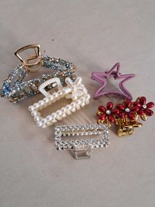 Set Of 5 Assorted Hair Claws