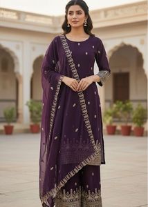 Elegant Purple Salwar Kameez