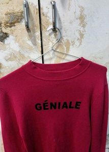 Red 'Geniale' Pullover Sweater