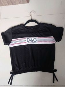 black woman crop top D&G