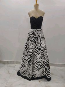 Elegant Black &amp; White Ball Gown