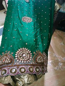 Pure Georgette Kundan Work Partywear Saree