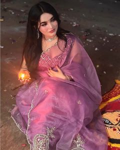 Pink Purple Saree