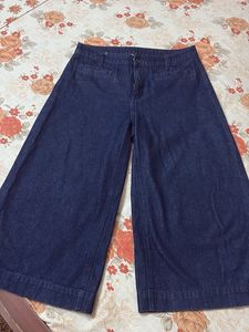 Wide Leg Denim Culottes