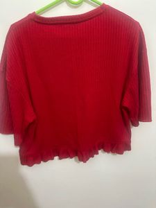 Set Of 4 Cotton Crop Tops