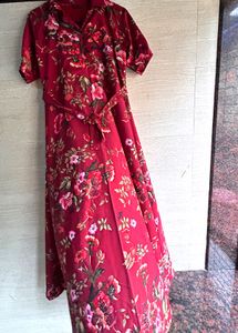 Floral Print Shirt Dress