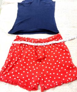 Women Shorts with contrast top✨