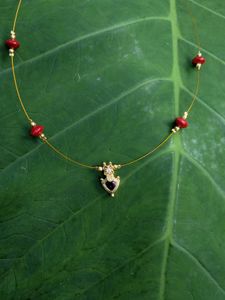 Elegant Red & Gold Necklace