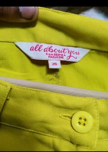 Yellow Pocketed Shorts