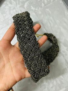 Metallic Silver Ethnic Chain