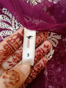 Elegant chikankari mirror Purple Kurta