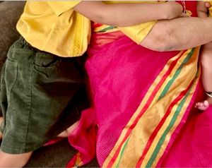 Zara Green Corduroy Elastic Waist skirt f