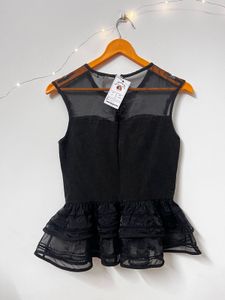 Black Peplum Top