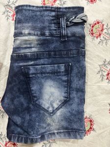 Distressed Denim Shorts