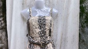 48108. Snakeskin Print Dress