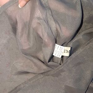 See-through Gray Long Sleeve Top