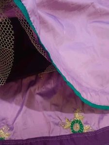 Beautiful Sea Green And Lavender Choli