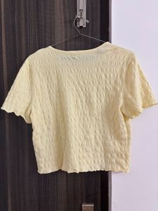 Textured French Vanilla ONLY Crop Top