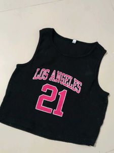 Black LA Crop Top