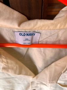 Old Navy Cream Button-Down Shirt xxl