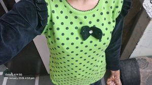 Green Polka Dot Top