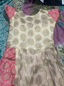 Pink &amp; Beige Kurta Set