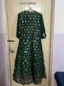 Aurellia Emerald Green Anarkali Dress