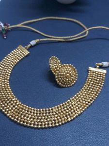 Very Beautiful Golden New Neckless Set