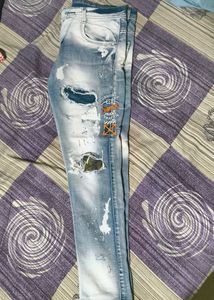 Distressed Denim Jeans