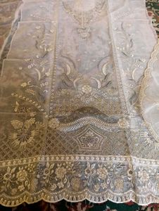 Fully Embroidered Partywear Unstitched Suit