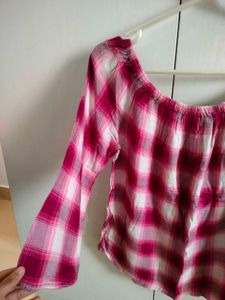 Pink Off-Shoulder Top