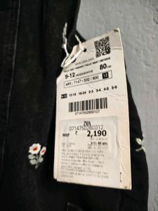 Zara Kids Black Floral Overalls