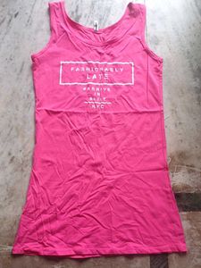 Pink Graphic Tank Top