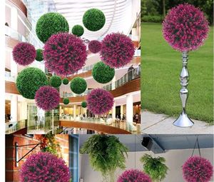 Artificial Grass Rose Flower Topiary Lamp Balls