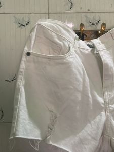 White Denim Shorts