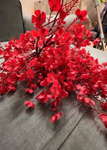 Red Artificial Floral Branch
