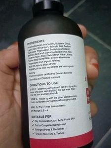Juicy Chemistry 8%Aha and 2%bha Exfoliating Toner