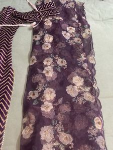 Purple Gajji Kurta  Set