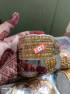 Metalic Golden Bangles