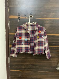 Plaid Crop Top Jacket