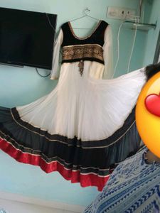 Ethinic Gown In Black And White