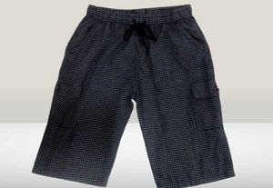 Men&#39;s Checkered Navy Blue Shorts