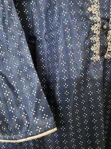 W Navy Blue Ethnic Kurti