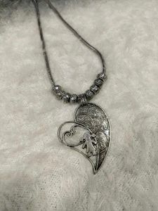 Heart Pendant oxidised Necklace