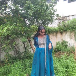 Wedding Guest Gown With Dupatta