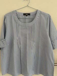 Striped Ruffle Sleeve Top