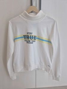 White &#39;Stay True&#39; Sweatshirt